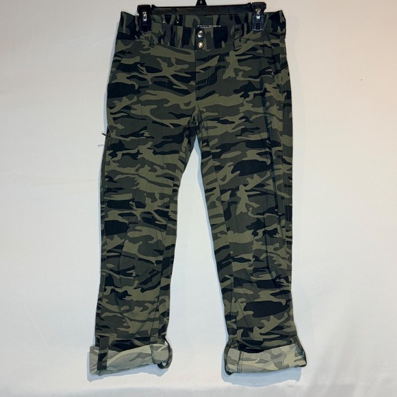 Columbia Pants - Columbia Womens Camo Omni-Shield Roll Up Hiking Pants Green Camouflage Size 6